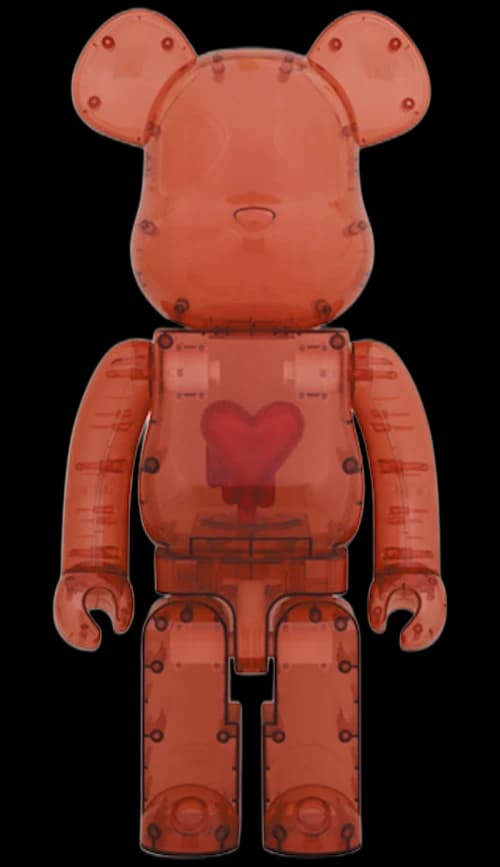Bearbrick Emotionally Unavailable Clear Red Heart 1000%