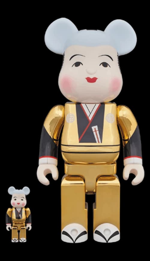 Bearbrick Fukusuke Gold Plating 100% & 400% Set Gold
