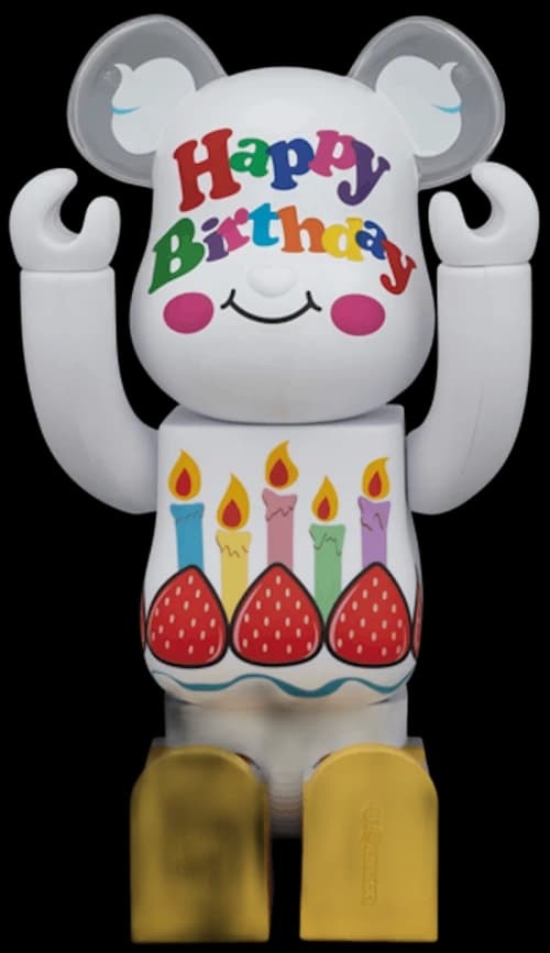 Bearbrick Greeting Birthday 400% White