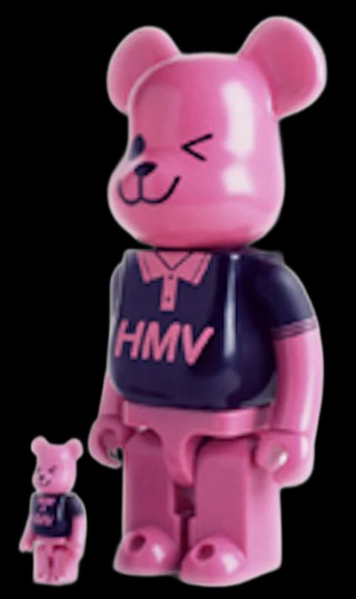 Bearbrick HMV Specialized Black Polo 100% & 400% Set Black