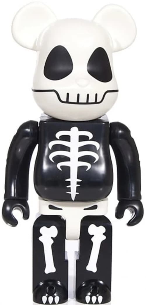 Bearbrick Horror Skull 400% Black/White