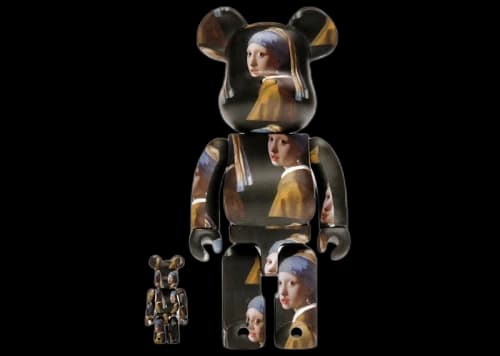 Bearbrick Johannes Vermeer (Girl with a Pearl Earring) 100% & 400% Set