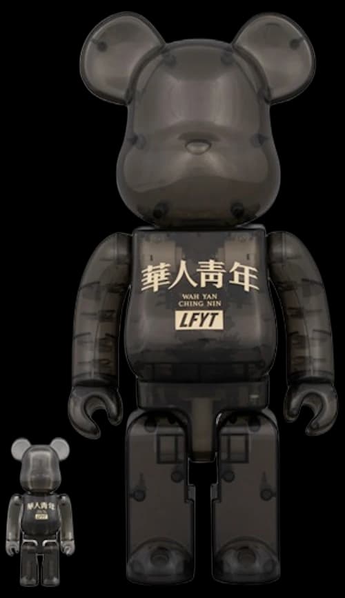 Bearbrick Lfyt x Chinese Youth Wah Yan Ching Nin 100% & 400% Set Black/Clear