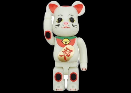 Bearbrick Maneki Neko Fukuiri Phosphorescent Glow 400%