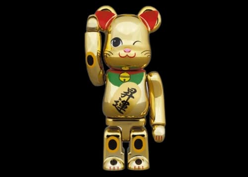 Bearbrick Maneki Neko Rising Fortune 2 Gold Plating 100