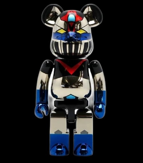 Bearbrick Medicom Super Alloyed Great Mazinger Gold Plated 200% Silver