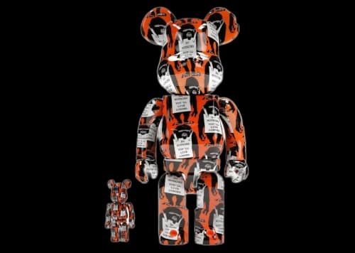 Bearbrick Monkey Sign 100% & 400% Set Orange