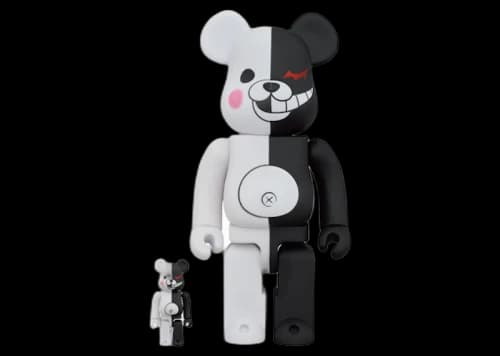 Bearbrick Monokuma Rubber Coat & Flocky Ver. 100% & 400% Set