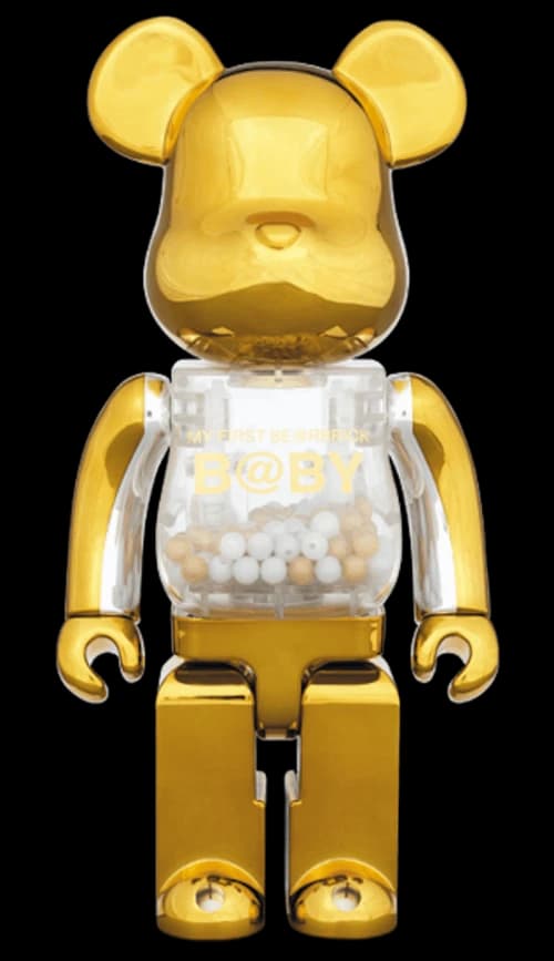Bearbrick My First Baby 400% Gold/Silver