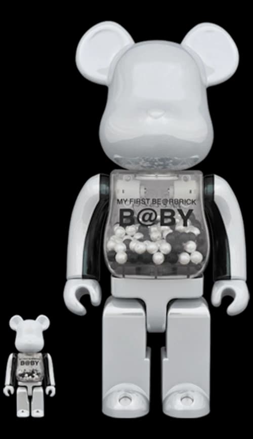 Bearbrick My First Baby Innersect Ver. 100% & 400% Set White