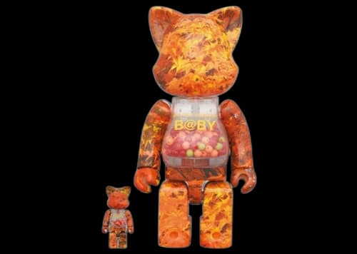 Bearbrick My First Nyabrick Baby Autumn Leaves Ver. 100% & 400% Set