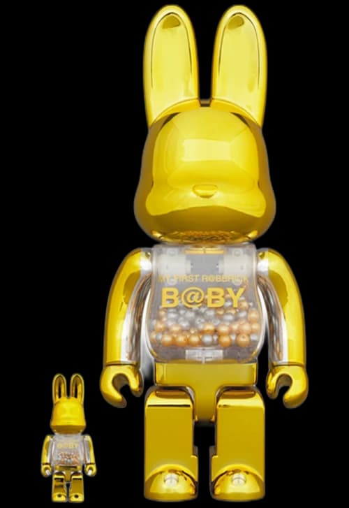 Bearbrick My First Rabbrick Baby 100% & 400% Set Gold