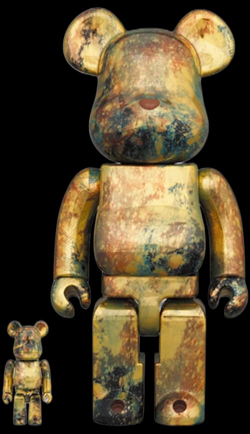 Bearbrick PUSHEAD #5 100% & 400% Set Gold