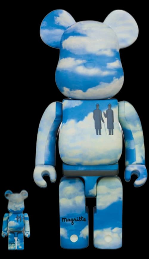 Bearbrick Rene Magritte "La Reconaissance Infine 1963/The Castle of the Pyrenees" 100% & 400% Set