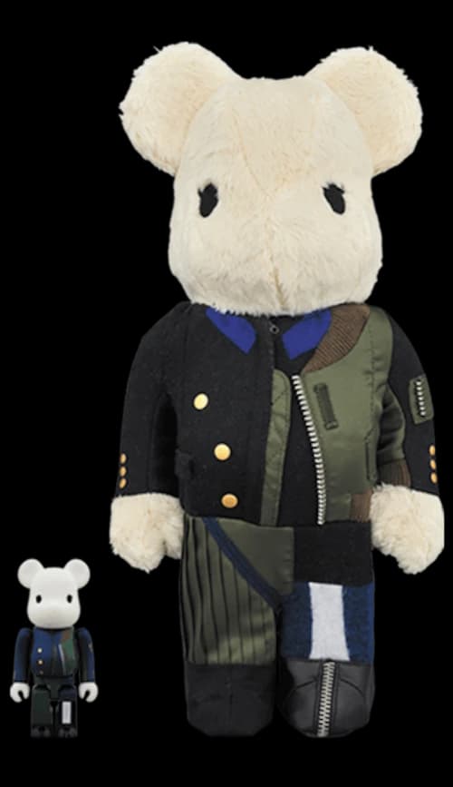 Bearbrick Sacai 2018 AW 100% & 400% Set White