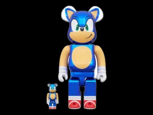 Bearbrick Sonic The Hedgehog 100% & 400% Set Chrome
