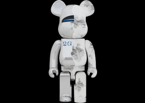 Bearbrick SORAYAMA x Daniel Arsham 1000% Silver