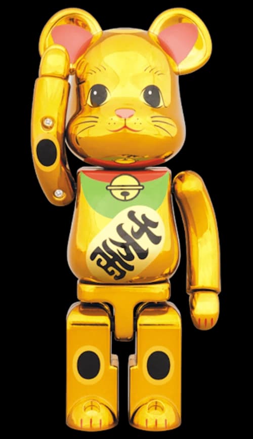 Bearbrick Superalloy Beckoning Cat Gold Plated 200%