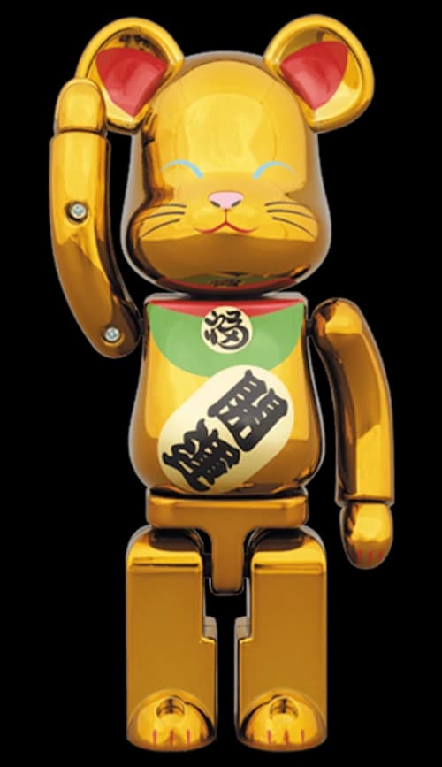 Bearbrick Superalloy Maneki Neko Gold Plated 2 200%