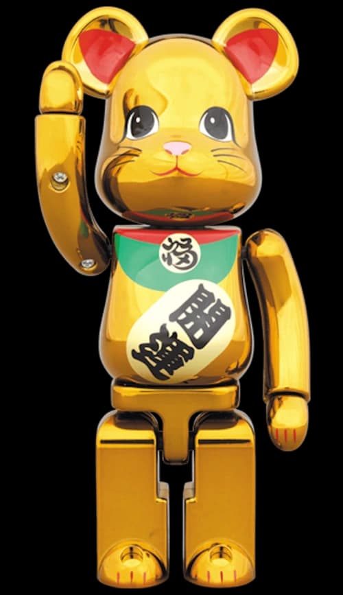 Bearbrick Superalloy Maneki Neko Gold Plated 200%