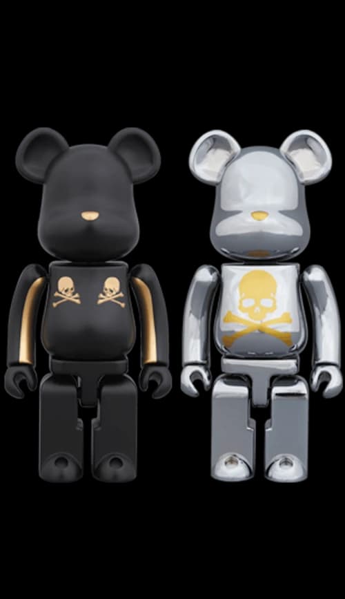 Bearbrick Superalloy Mastermind Japan 2 Pack (Gold Stripe & Chrome Silver) 200% Multi