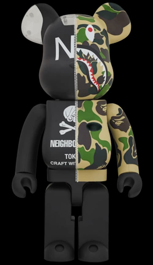 Bearbrick x A Bathing Ape x Neighborhood 1000% Multi