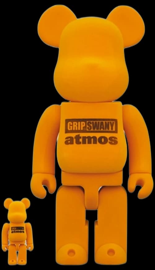 Bearbrick x atmos x GRIPSWANY 100% & 400% Set Orange