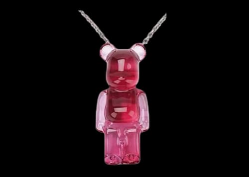 Bearbrick x Baccarat Long Necklace Peony Pink