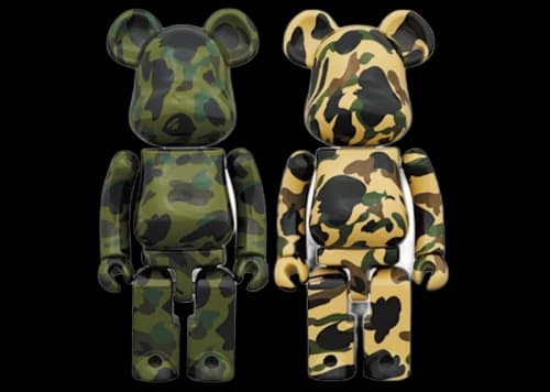 Bearbrick x BAPE 1st Camo Chogokin 200% Set of 2 Green/Yellow