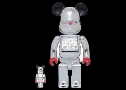 Bearbrick x CLOT x Juice 100% & 400% Set Silver Chrome