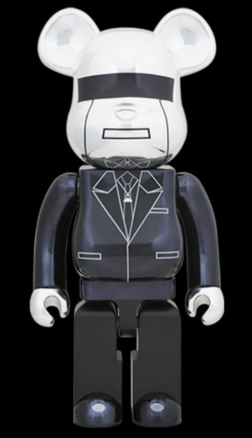 Bearbrick x Daft Punk Random Access Memories Version 1000% Silver