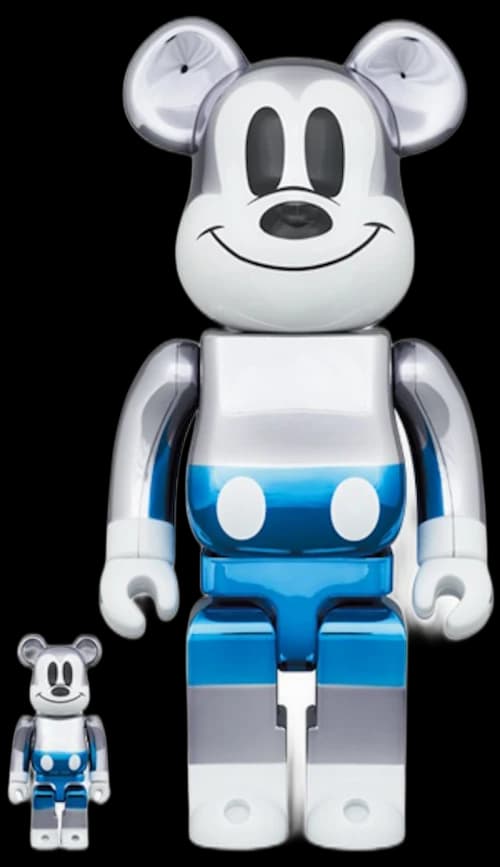 Bearbrick x Disney Fragmentdesign Mickey Mouse 100% & 400% Set Blue Ver.