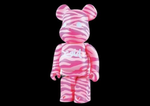 Bearbrick X-Girl 400% Pink Tiger Camo