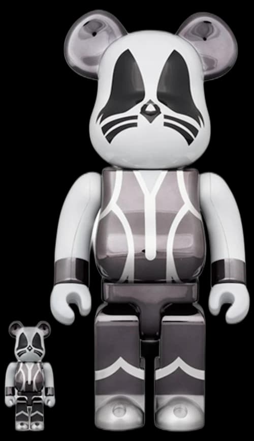 Bearbrick x KISS Catman 100% & 400% Set Chrome Ver.