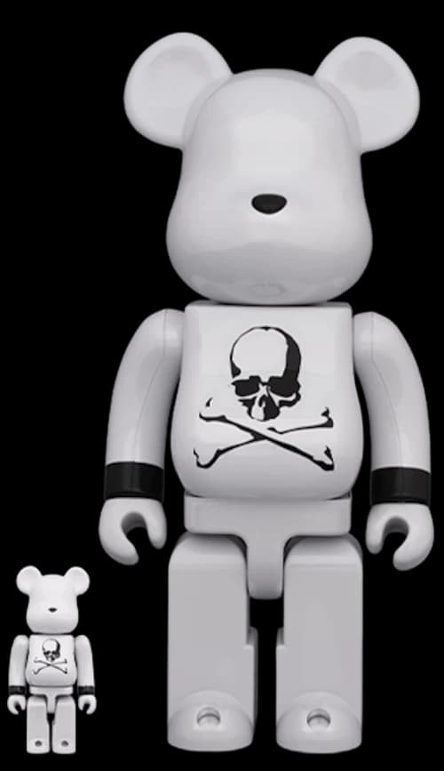 Bearbrick x mastermind JAPAN 100% & 400% Set WHITE CHROME