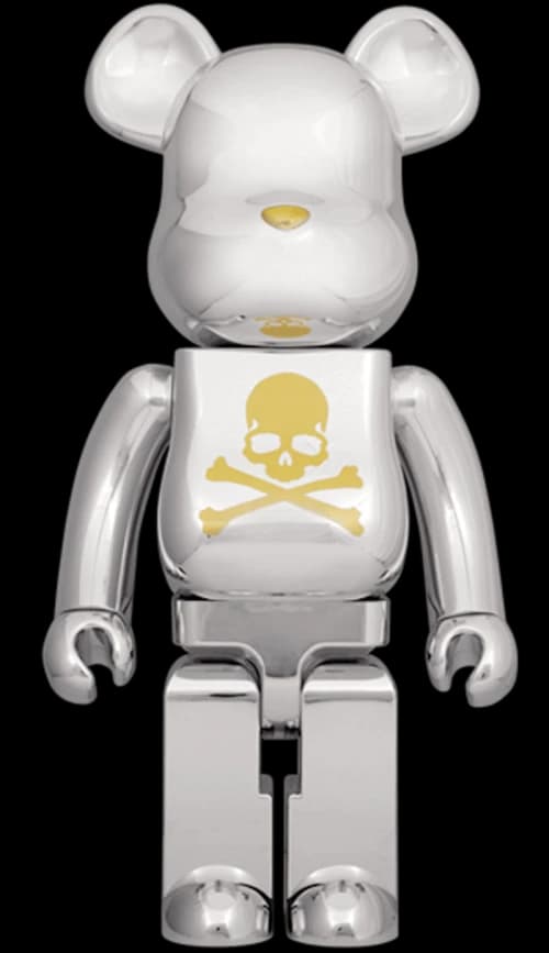 Bearbrick x Mastermind Japan Chrome 1000% Silver
