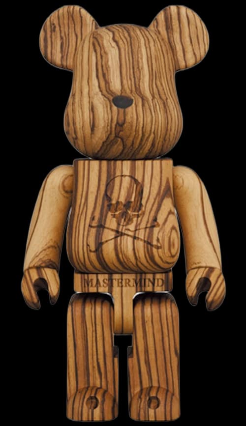 Bearbrick x mastermind JAPAN Karimoku Zebra Wood 400%