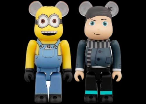 Bearbrick x Minions Otto & Young Gru 100% 2-Pack