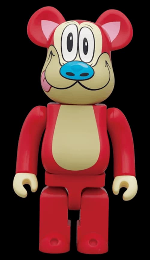 Bearbrick x Ren and Stimpy Stimpy 400% Red