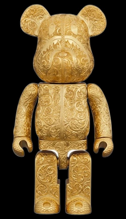Bearbrick x Royal Selangor x BAPE Shark 400% Gold