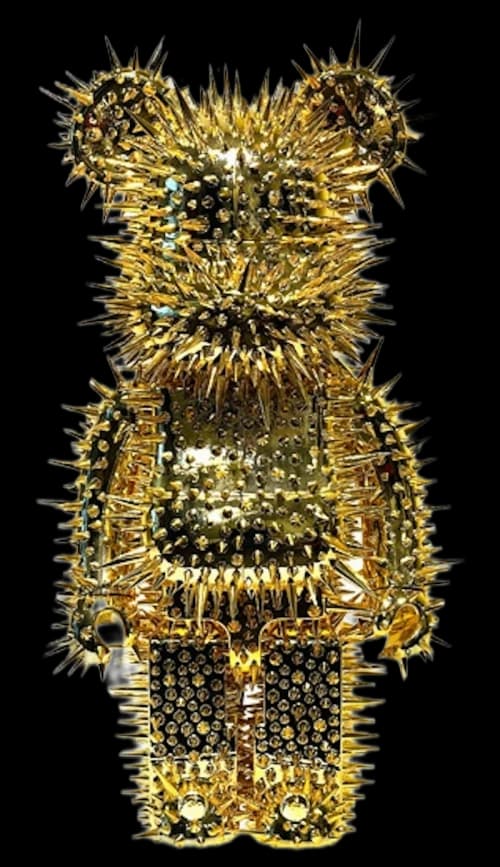 Bearbrick x Shinsuke Ikeuchi Spike #3 1000% Gold