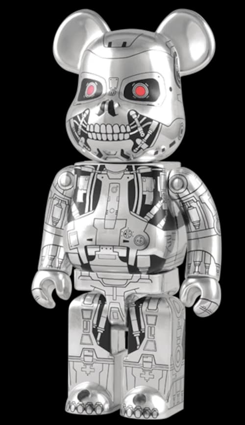 Bearbrick x Terminator T-RIP 400% Silver