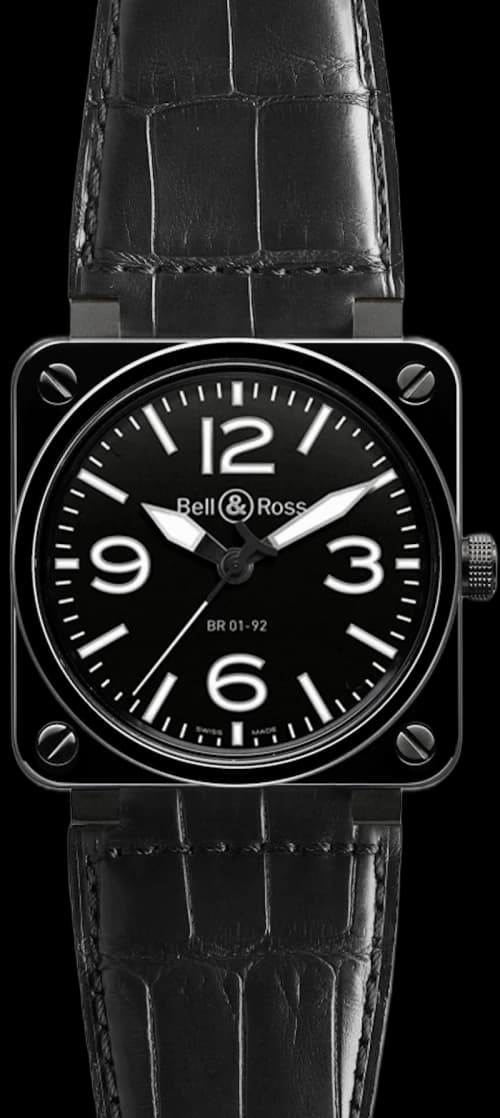 Bell and Ross Aviation BR0192-BL-CER/SCR