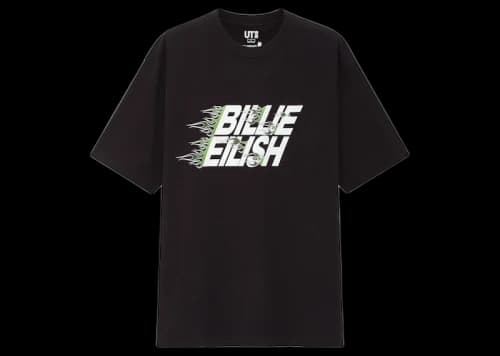 Billie Eilish Flames T-Shirt (Japanese Mens Sizing) Black