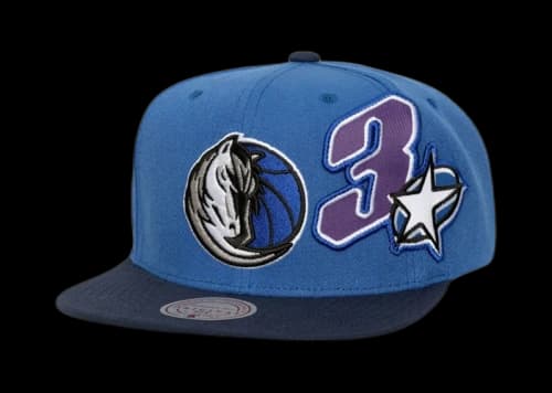 Billie Eilish x Mitchell & Ness Dallas Mavericks NBA B.E. Patch Snapback Blue