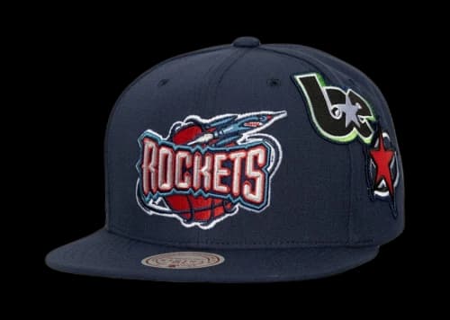 Billie Eilish x Mitchell & Ness Houston Rockets NBA B.E. Patch Snapback Navy
