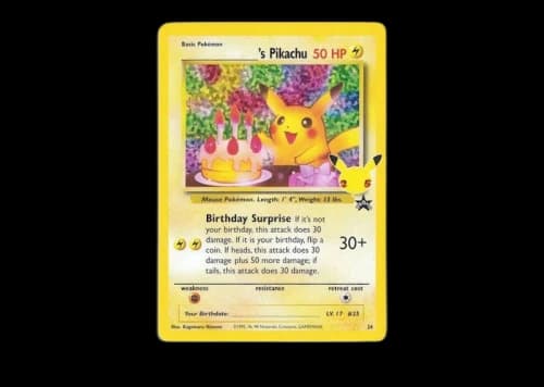 Birthday Pikachu-Holo 2021 Pokémon Celebrations Classic Collection Base Set #24/53 Ungraded