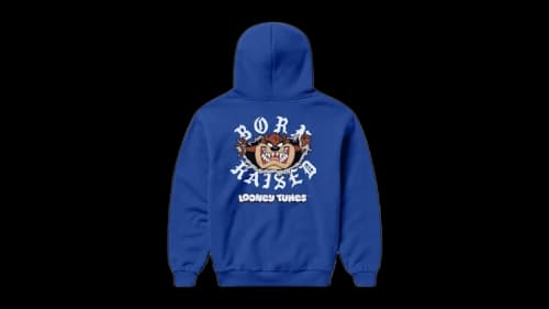 Born X Raised x Looney Tunes Taz Rocker Hoodie Royal Blue