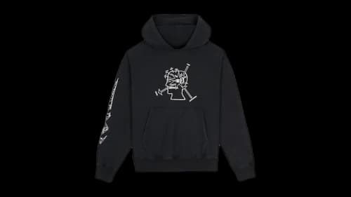 Brain Dead Neuro Free Association Hoodie Washed Black