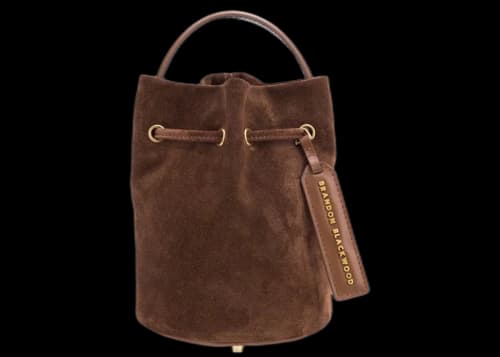 Brandon Blackwood Kamal Bucket Bag Suede Brown